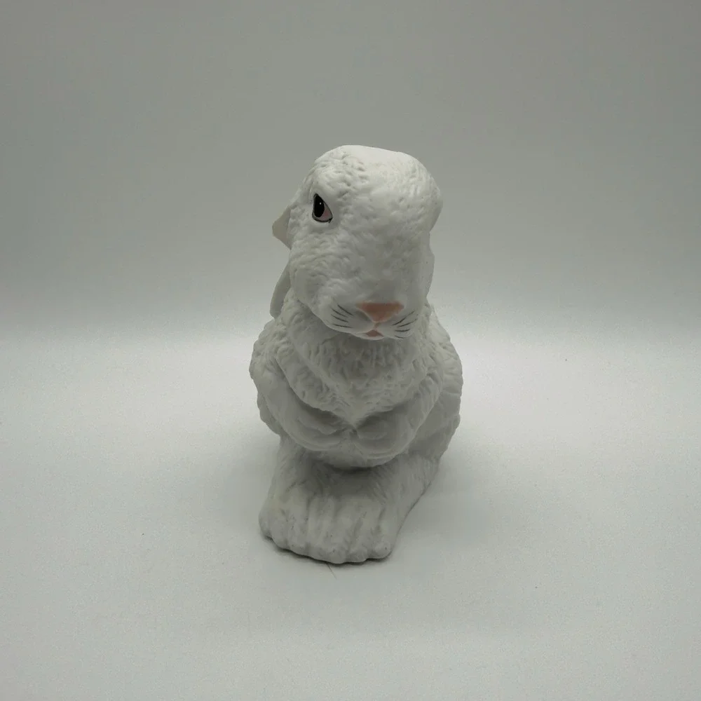 Dept 56‎ Bisque Bunny Figurine Vintage White Textured Rabbit Easter Decor 5.5